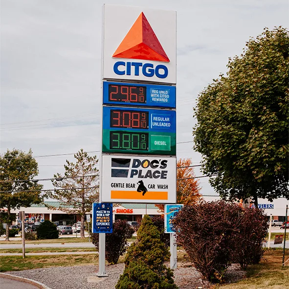 citgo gas station sign by the side of the road