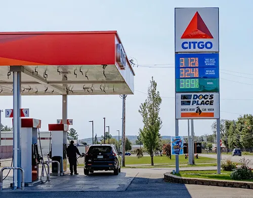 citgo gas station beside a rural road